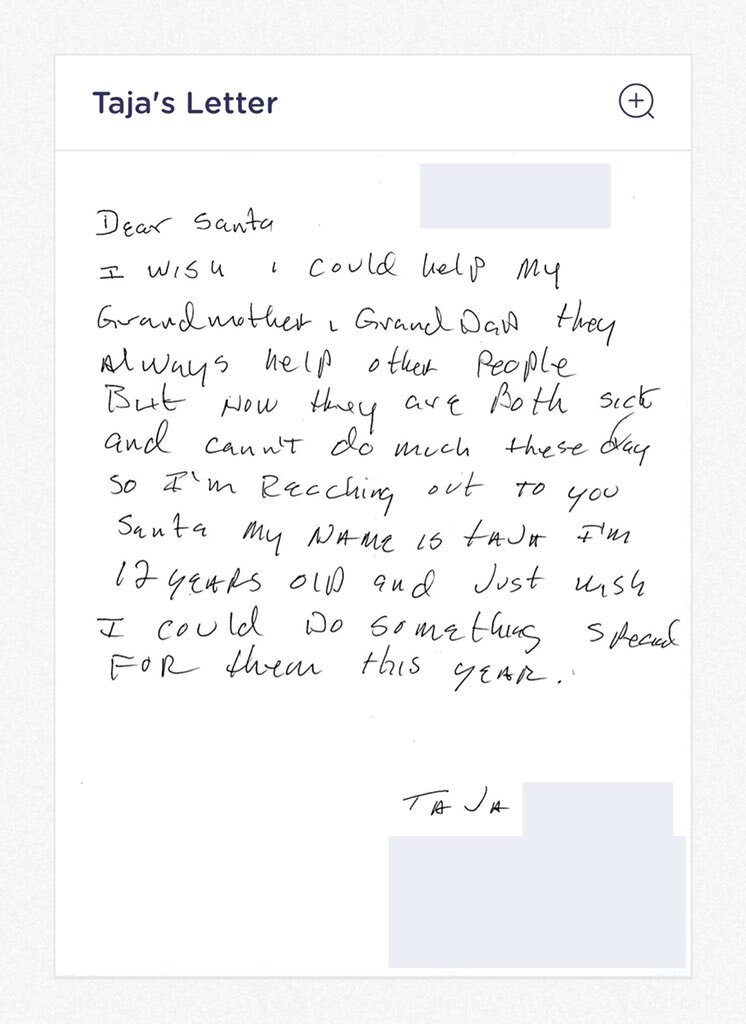 Taja's Letter